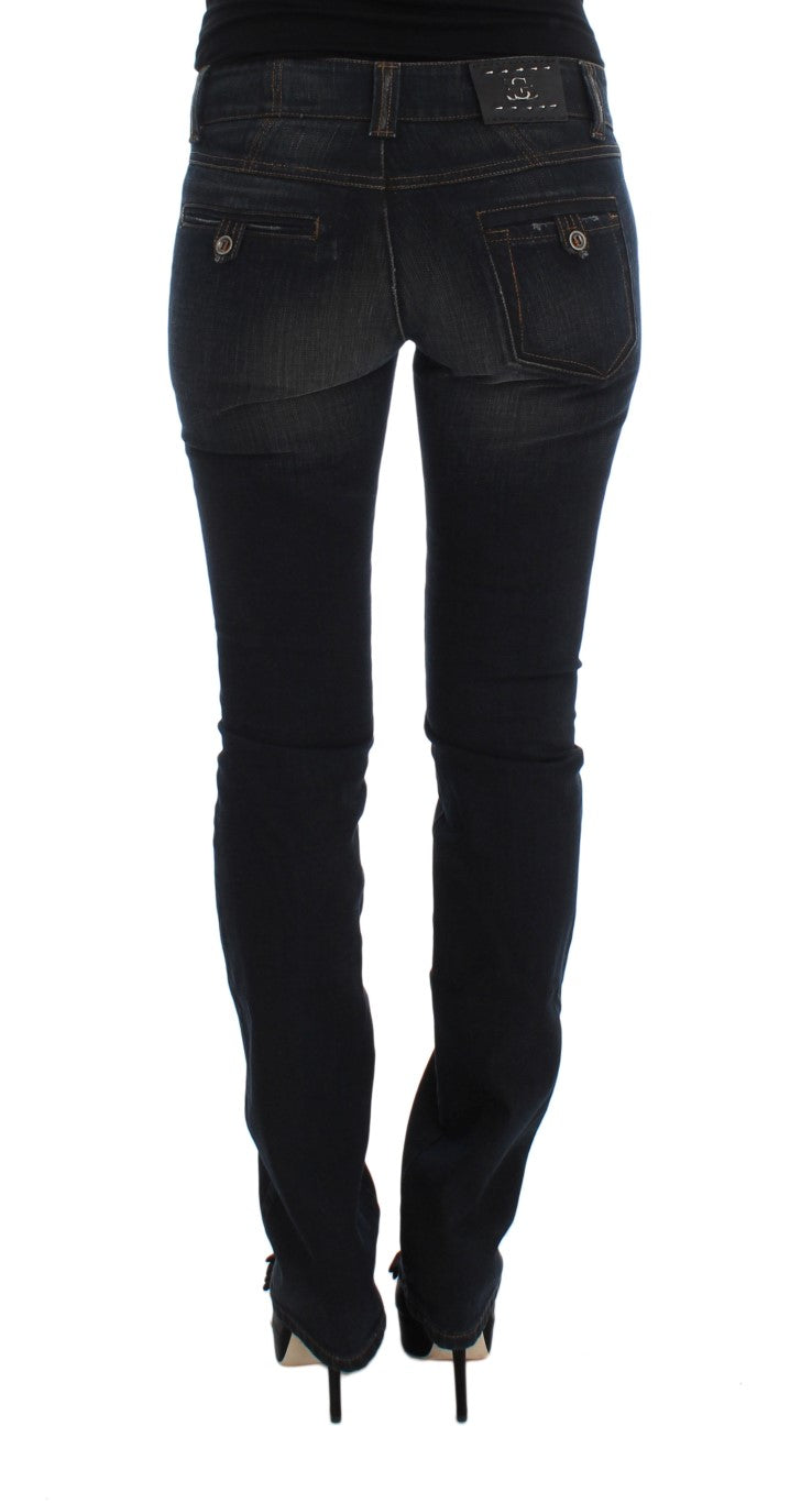 Ermanno Scervino Blue Wash Cotton Slim Fit Women's Jeans