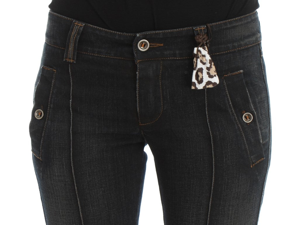 Ermanno Scervino Blue Wash Cotton Slim Fit Women's Jeans