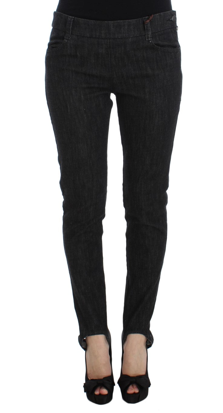 Ermanno Scervino Blue Cotton Slim Fit Denim Women's Jeans