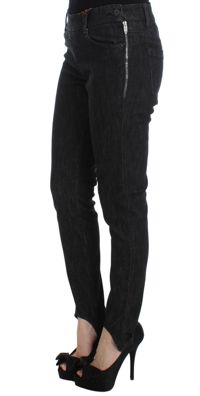 Ermanno Scervino Blue Cotton Slim Fit Denim Women's Jeans