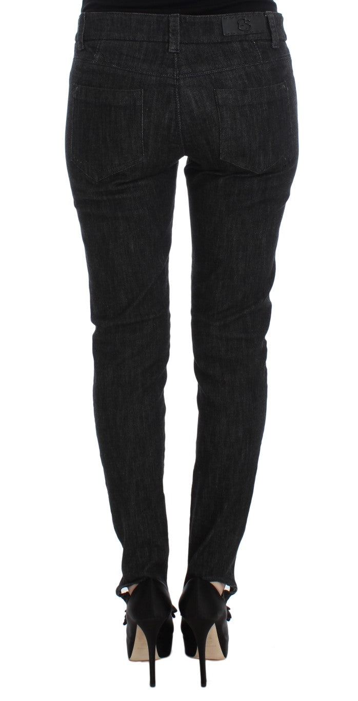 Ermanno Scervino Blue Cotton Slim Fit Denim Women's Jeans