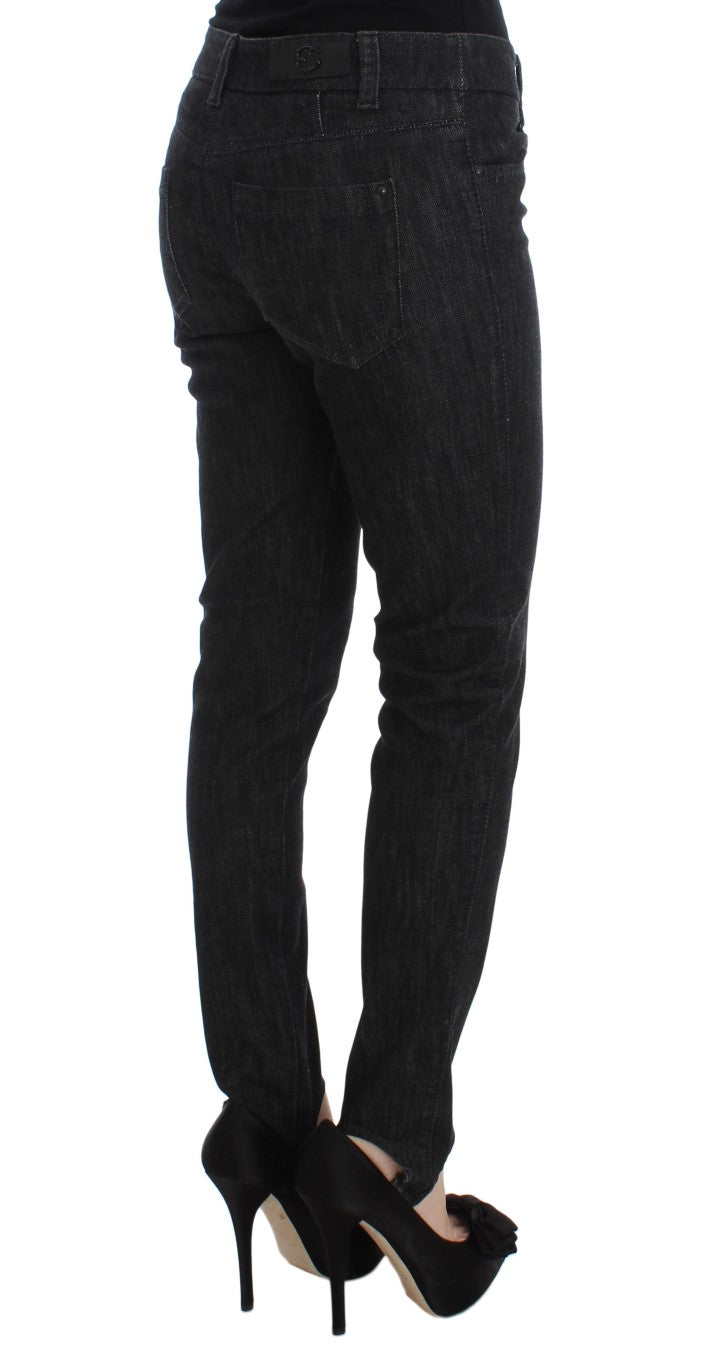 Ermanno Scervino Blue Cotton Slim Fit Denim Women's Jeans