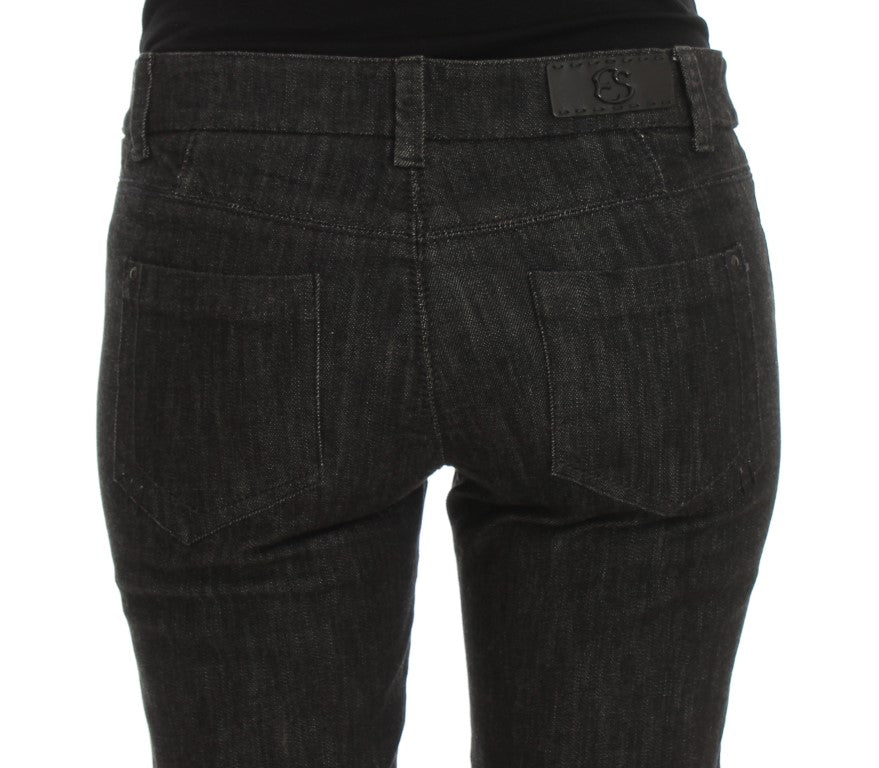 Ermanno Scervino Blue Cotton Slim Fit Denim Women's Jeans