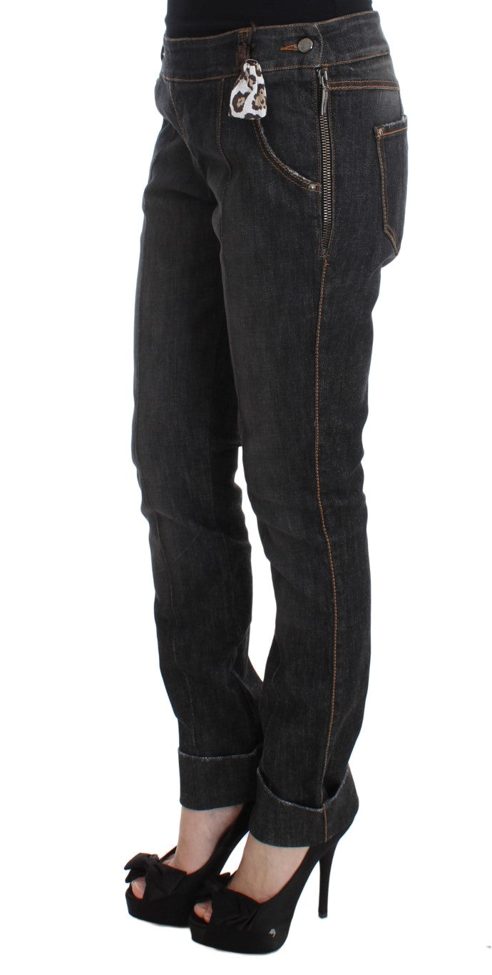 Ermanno Scervino Gray Cotton Slim Fit Denim Women's Jeans