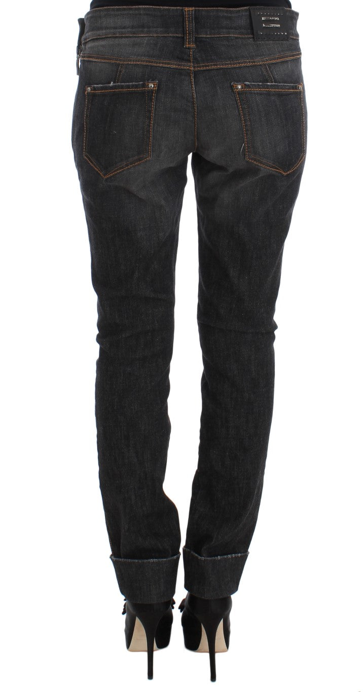 Ermanno Scervino Gray Cotton Slim Fit Denim Women's Jeans
