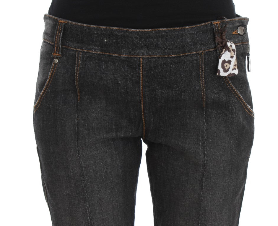 Ermanno Scervino Gray Cotton Slim Fit Denim Women's Jeans
