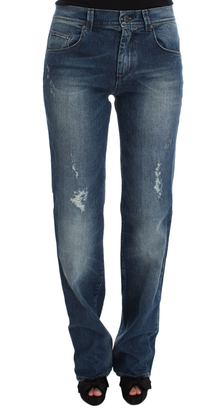 Ermanno Scervino Chic Slim Fit Straight Leg Women's Elegance