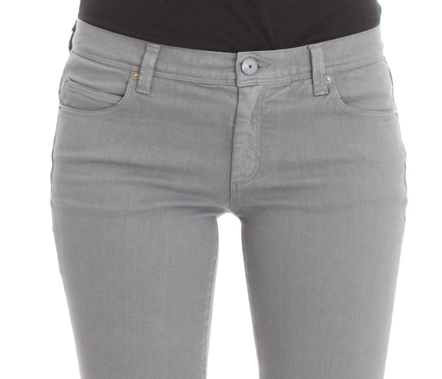 Ermanno Scervino Blue Cotton Blend Slim Fit Bootcut Women's Jeans