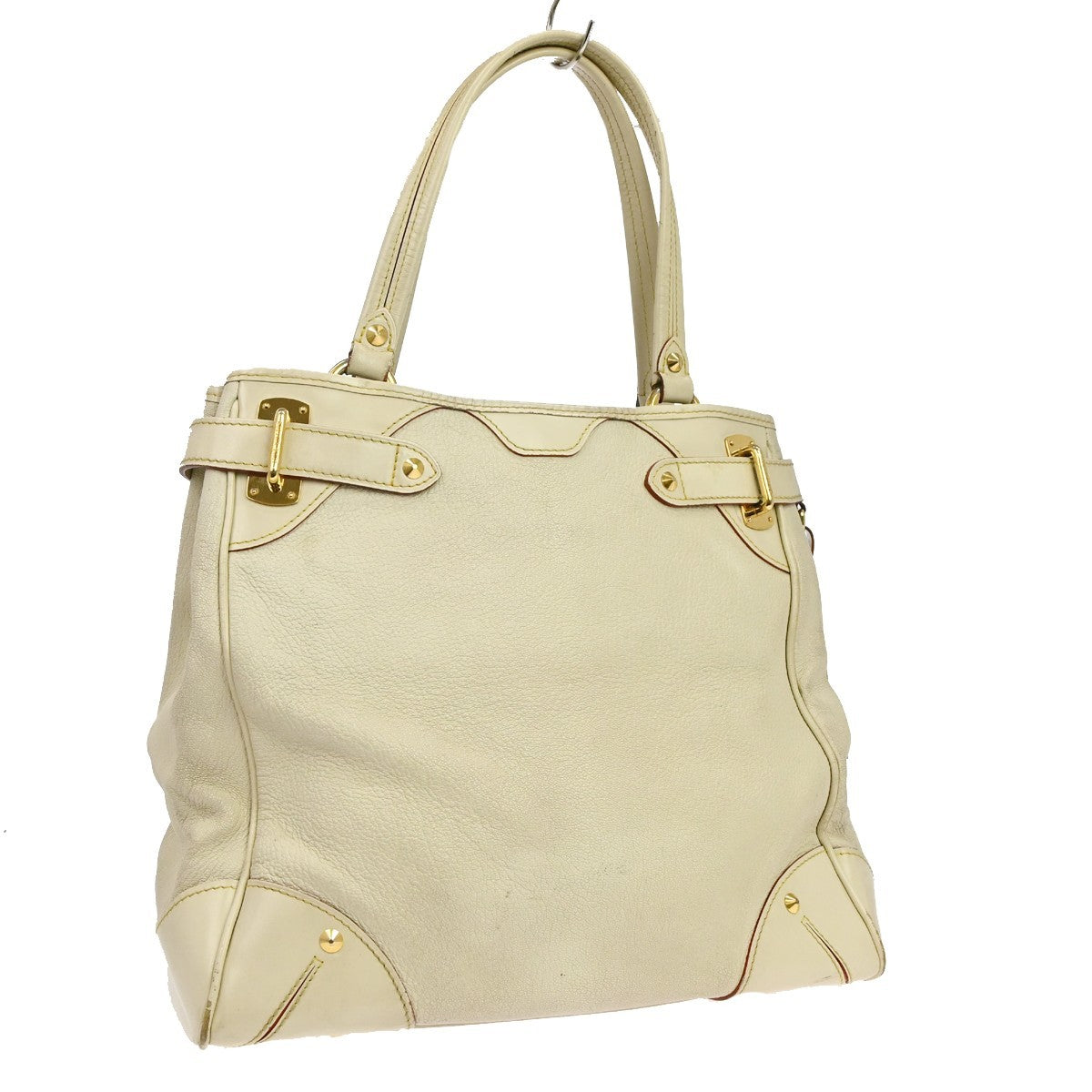 Louis Vuitton Suhali Le Majestueux Leather White Leather Handbag (Pre-Owned)