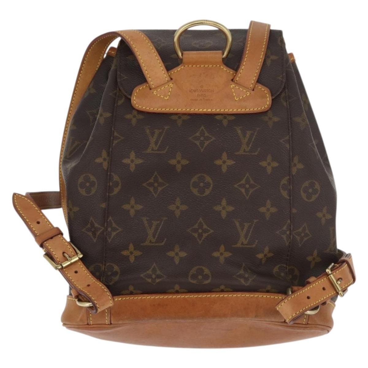 Louis Vuitton Vintage Montsouris Monogram Canvas Brown Canvas Backpack Bag (Pre-Owned)