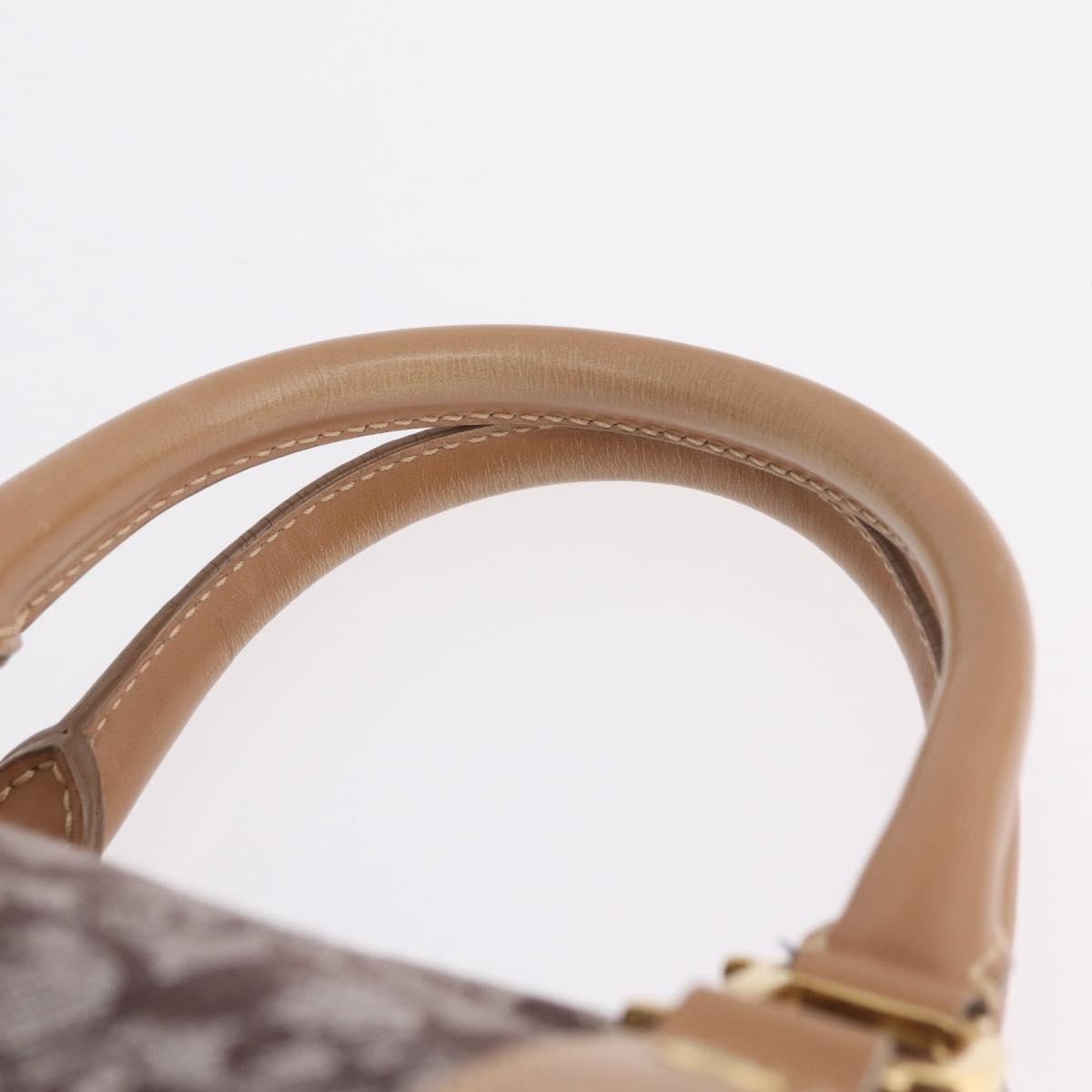 Christian Dior Vintage Trotter Boston Diorissimo Canvas Brown Canvas Handbag (Pre-Owned)