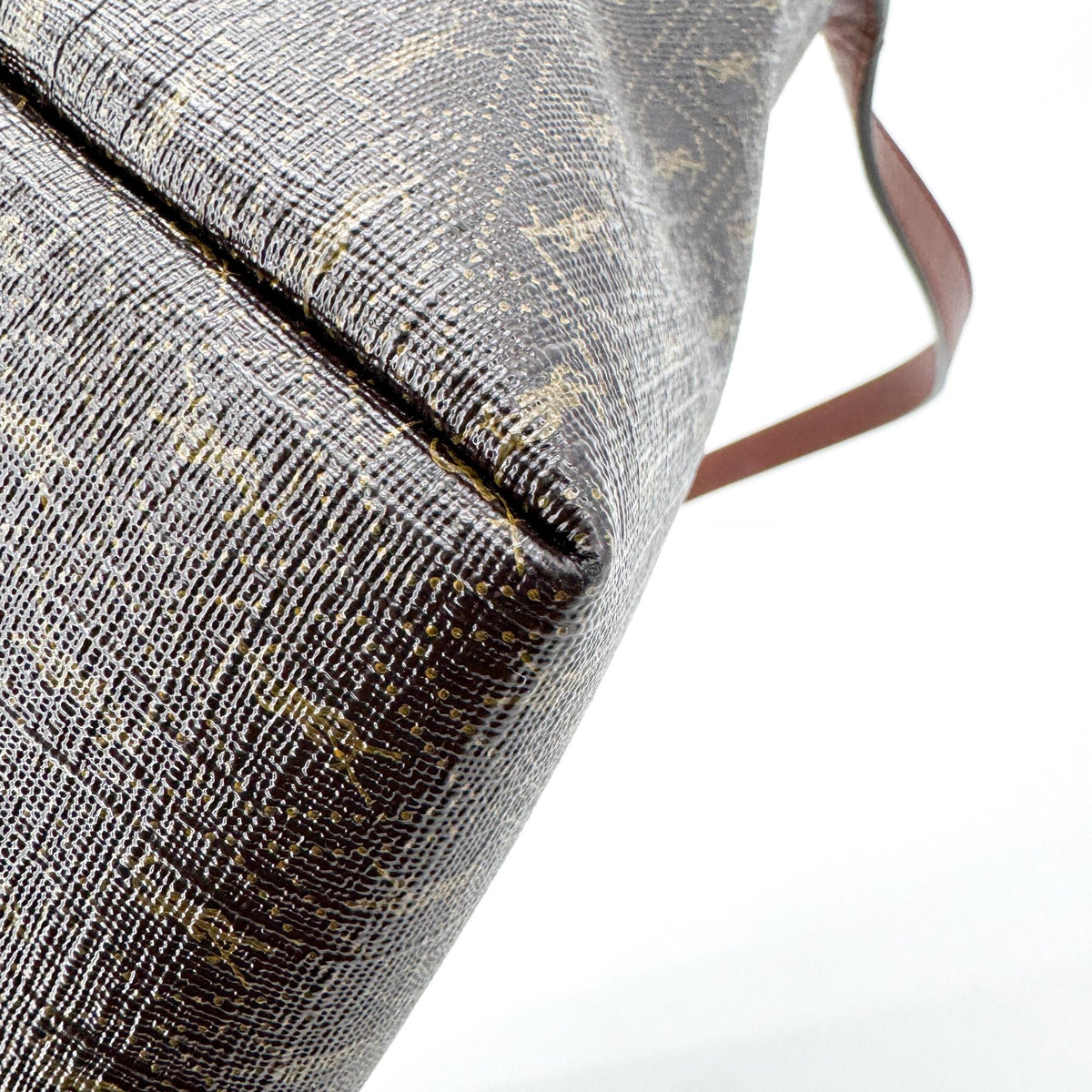 Saint Laurent Le Monogramme Monogram All Over Coated Canvas And Leather Black Canvas Shoulder Bag Bag (Pre-Owned)