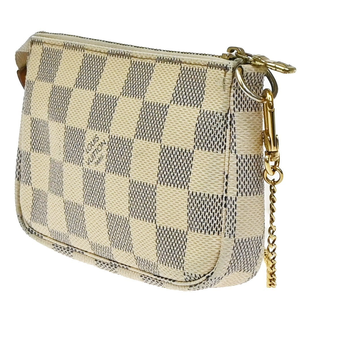 Louis Vuitton Mini Pochette Accessoires Damier Canvas White Canvas Clutche & Pouche Bag (Pre-Owned)