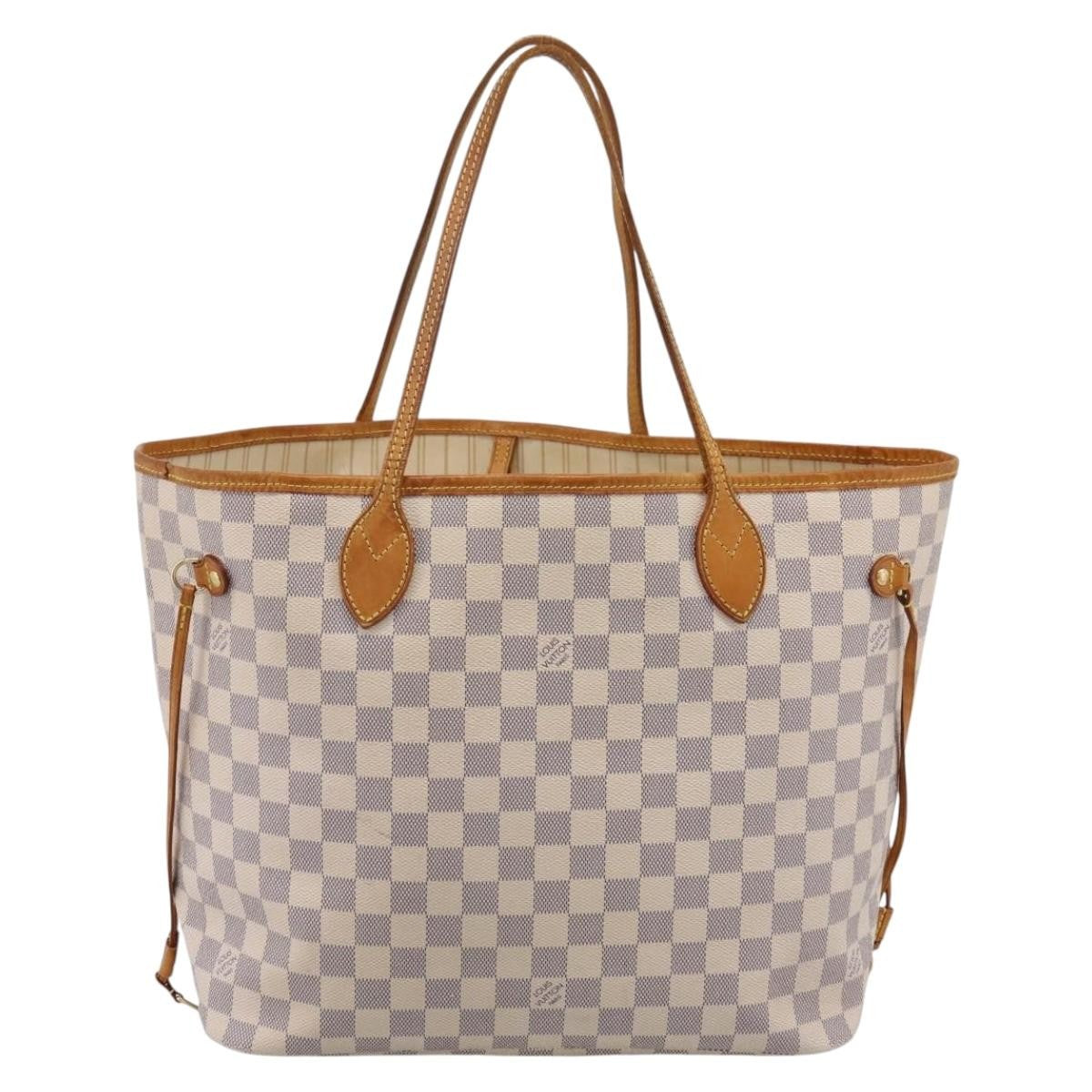 Louis Vuitton Neverfull Damier Beige Canvas Tote Bag Bag (Pre-Owned)