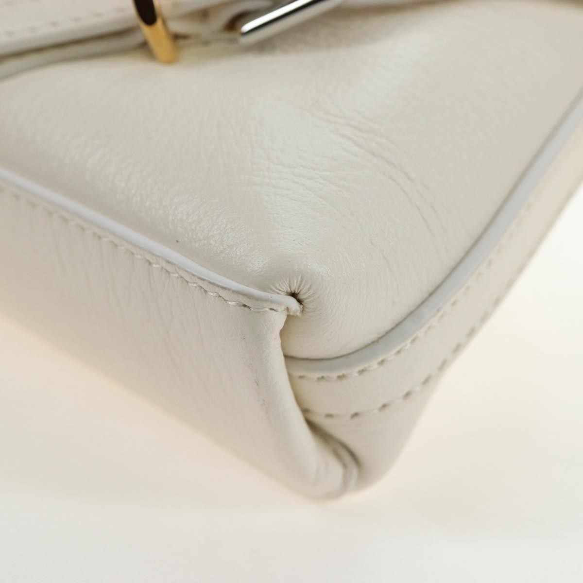 Givenchy Voyou Leather White Leather Shoulder Bag Bag (Pre-Owned)