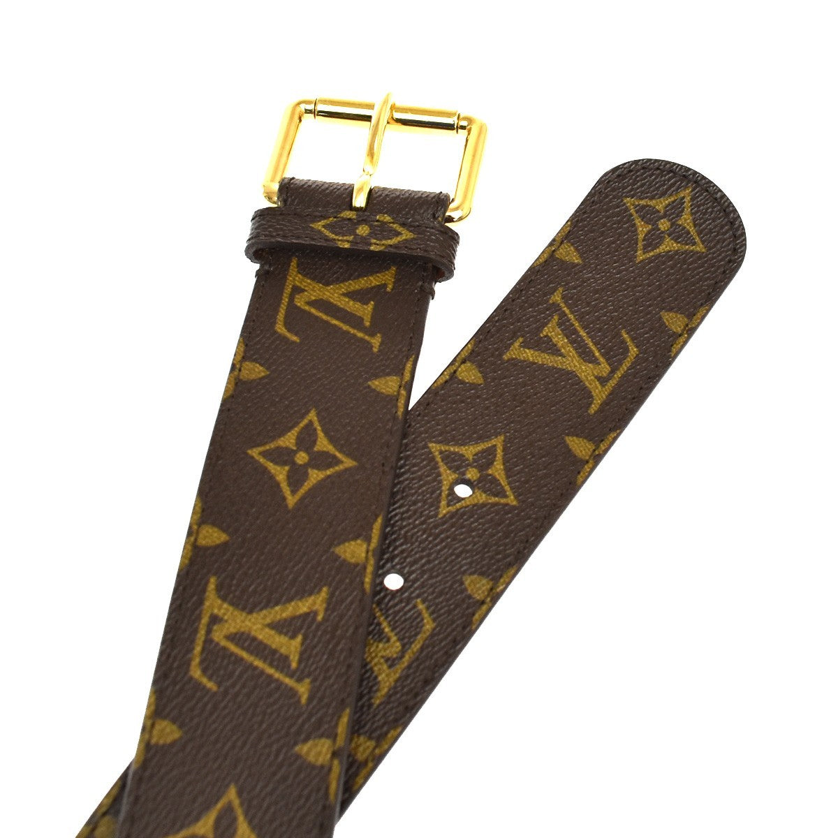 Louis Vuitton Ceinture Belt Monogram Canvas Brown Canvas Belts Accessory (Pre-Owned)