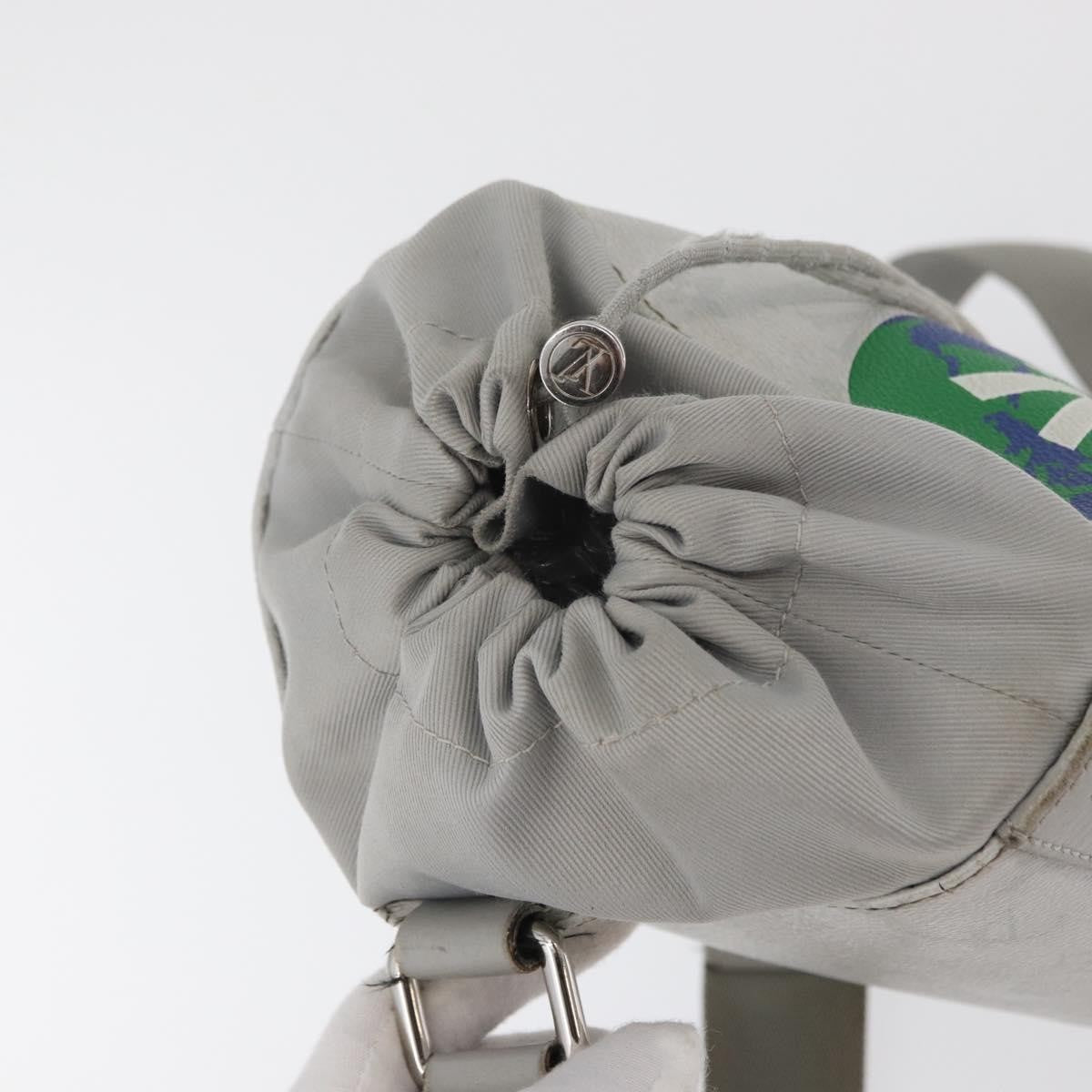 Louis Vuitton Chalk Sling Limited Edition Logo Story Monogram Canvas Gray Canvas Handbag (Pre-Owned)