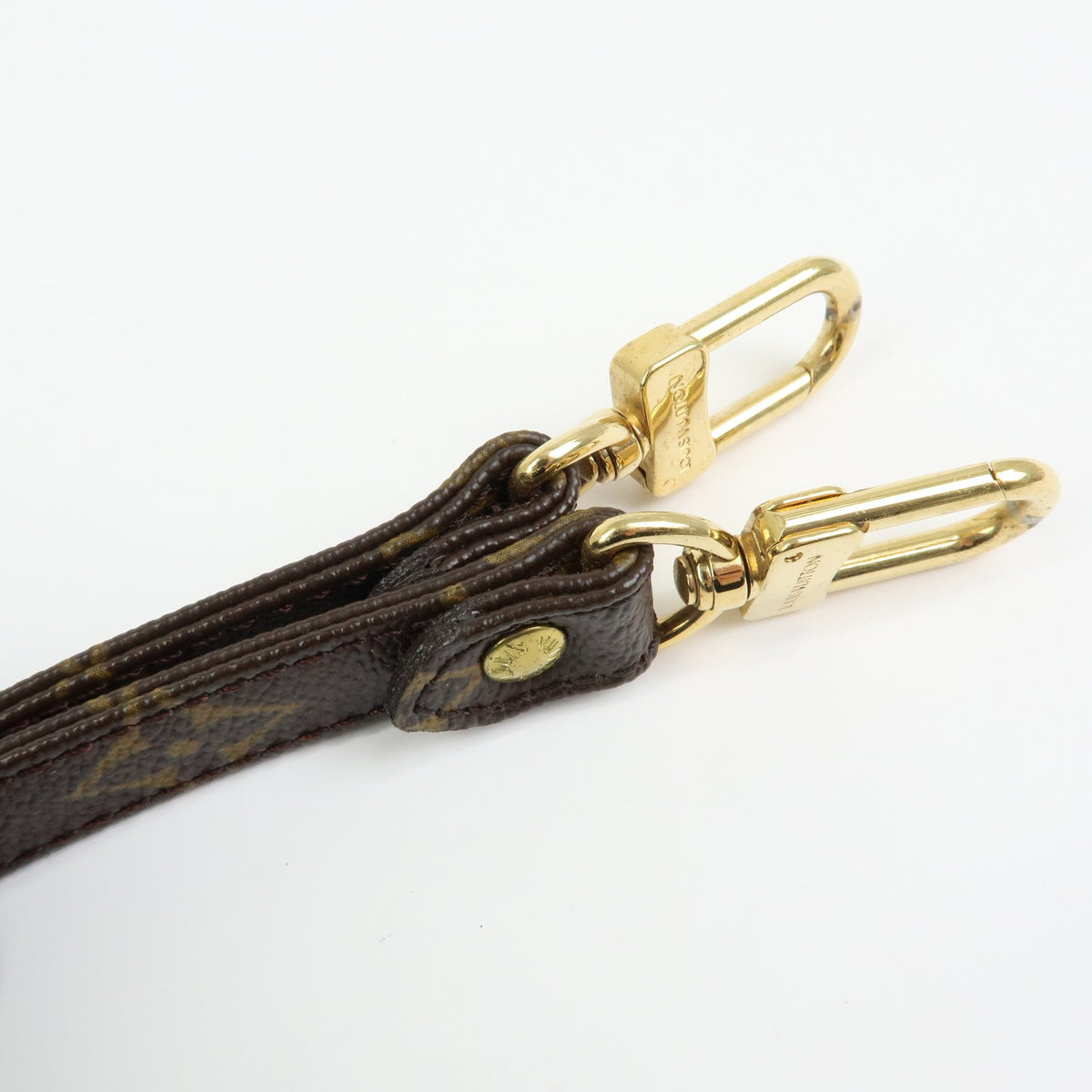 Louis Vuitton Shoulder Strap Monogram Canvas Brown Canvas Straps Accessory (Pre-Owned)