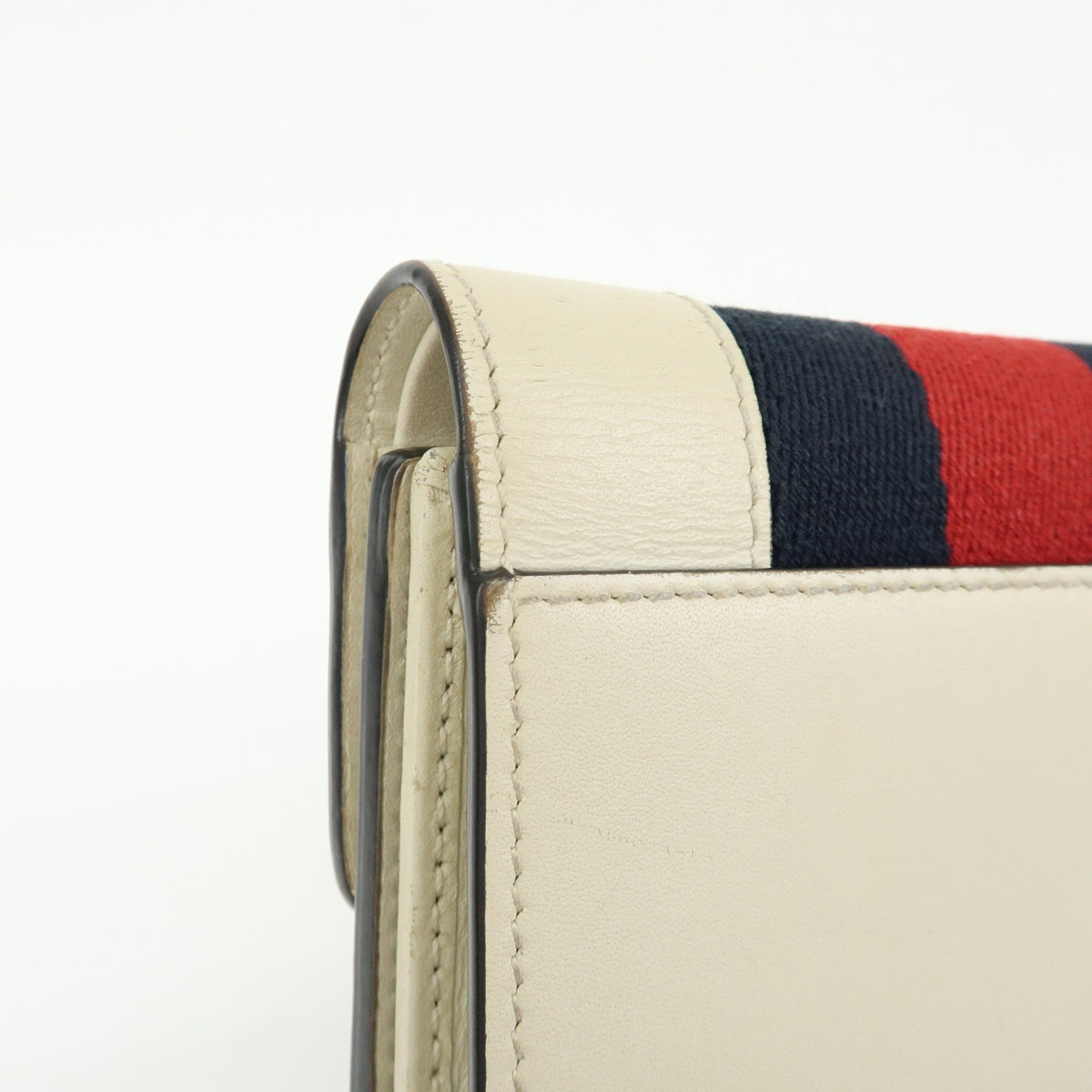 Gucci Sylvie Compact Leather Beige Leather Wallets Accessory (Pre-Owned)