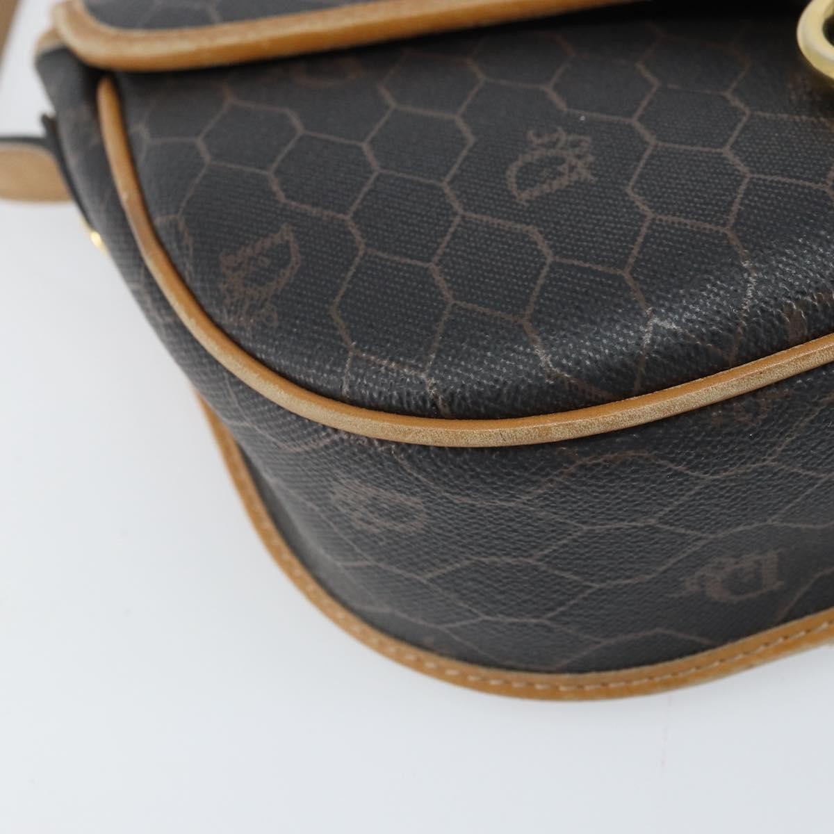 Christian Dior Vintage Honeycomb Canvas And Leather Black Canvas Shoulder Bag Bag (Pre-Owned)