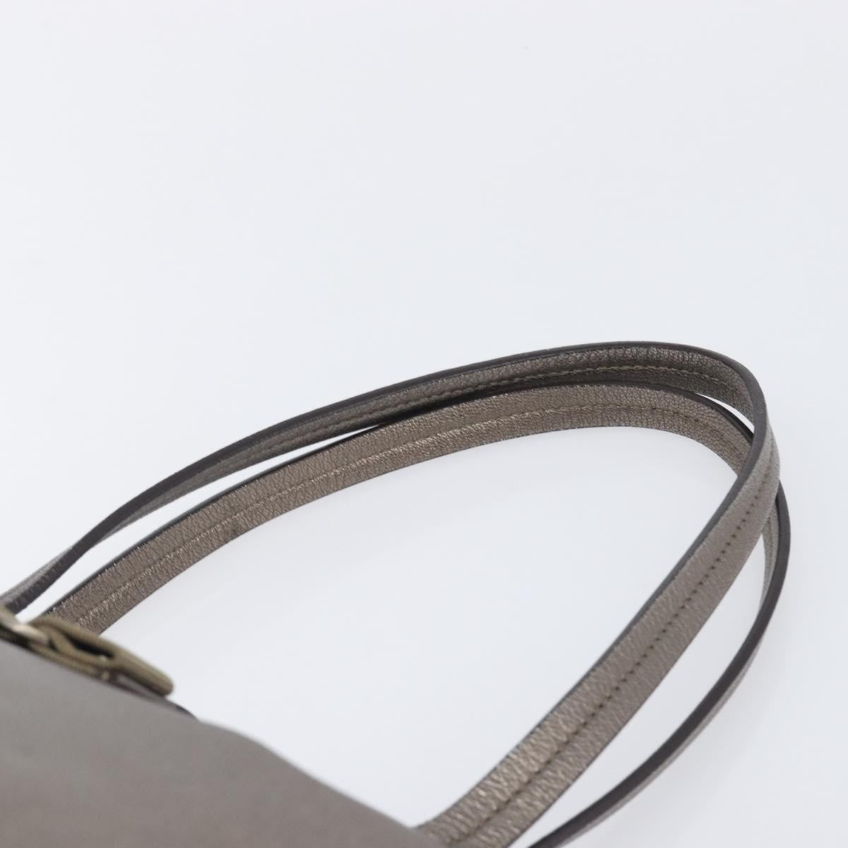 Salvatore Ferragamo Vala Tote Leather Silver Leather Tote Bag Bag (Pre-Owned)
