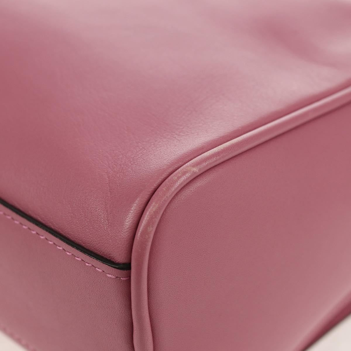 Salvatore Ferragamo Gancini Leather Pink Leather Shoulder Bag Bag (Pre-Owned)