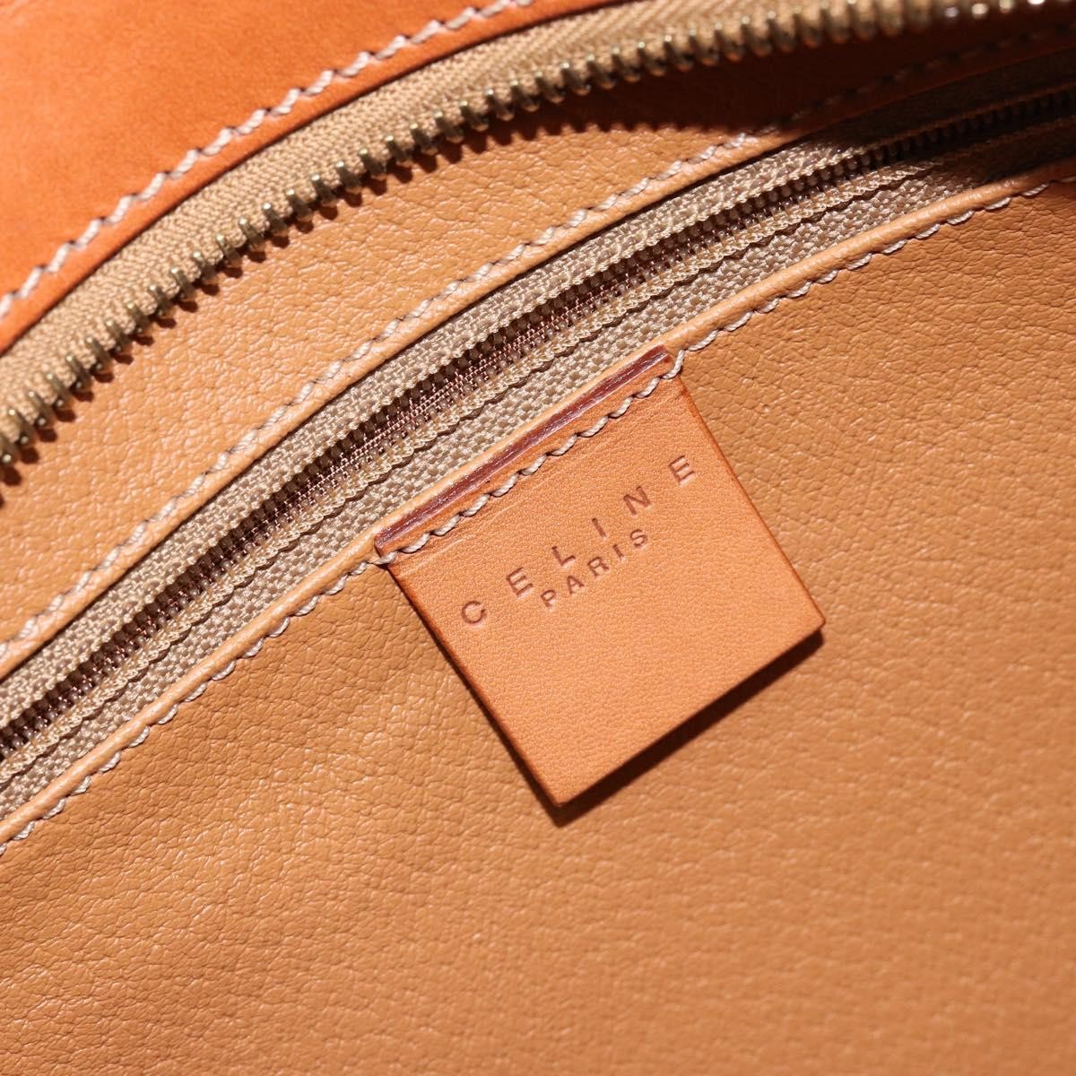 Celine Vintage Macadam Canvas And Leather Brown Canvas Tote Bag Bag (Pre-Owned)