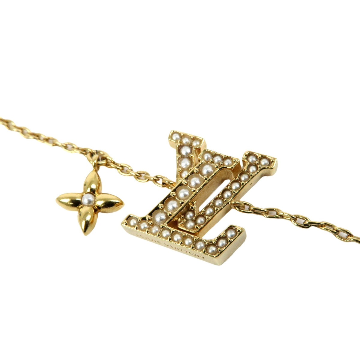 Louis Vuitton Lv Iconic Metal With Crystals Gold Metal Bracelet Jewelry (Pre-Owned)