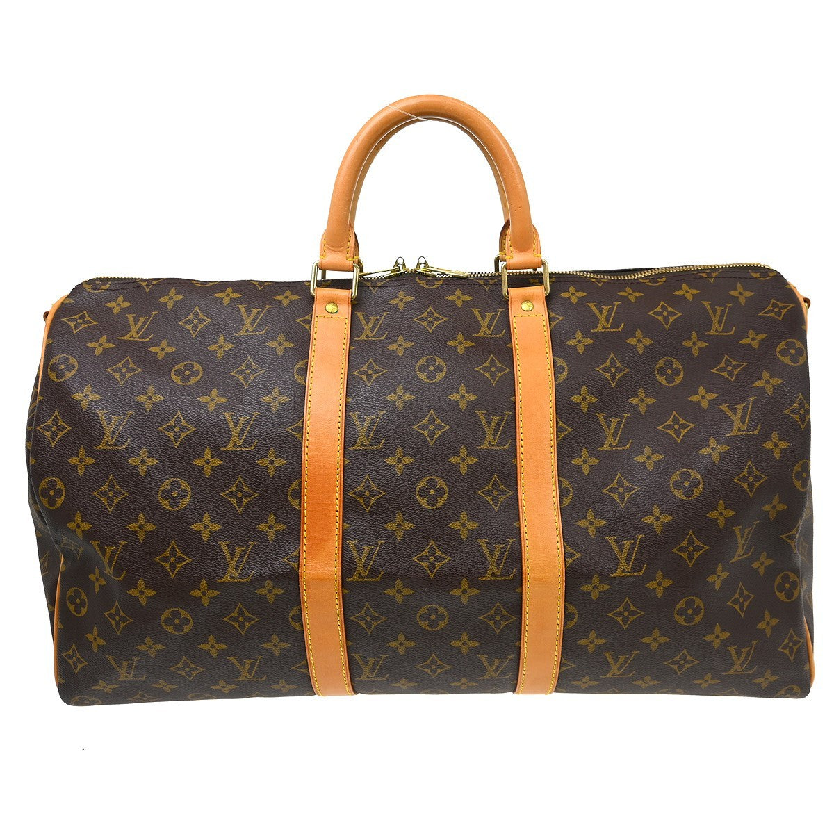 Louis Vuitton Keepall Monogram Brown Canvas Travel Bag Bag (Pre-Owned)