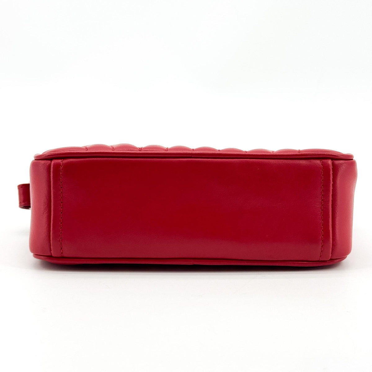 Prada Camera Diagramme Quilted Leather Red Leather Handbag (Pre-Owned)