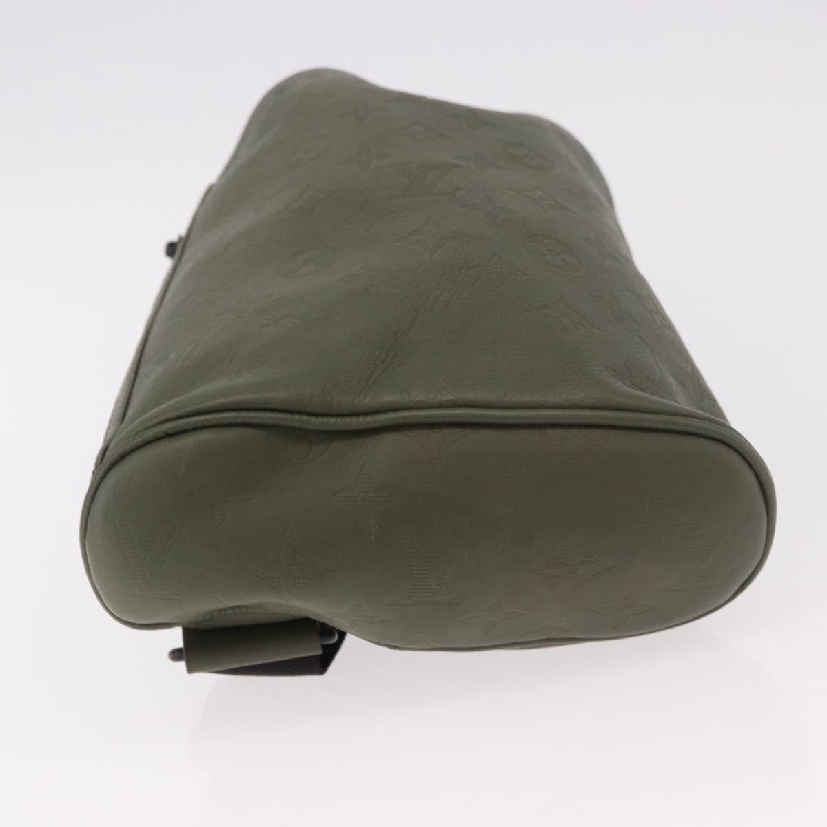 Louis Vuitton Chalk Sling Monogram Shadow Leather Green Canvas Shoulder Bag Bag (Pre-Owned)