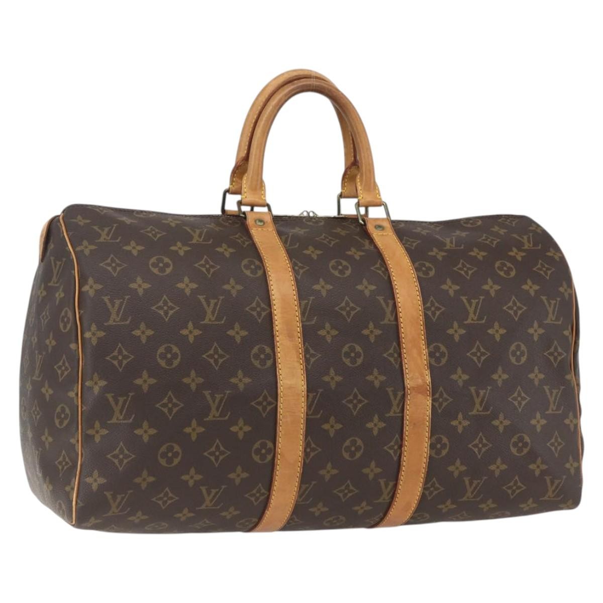 Louis Vuitton Keepall Monogram Canvas Brown Canvas Travel Bag Bag (Pre-Owned)