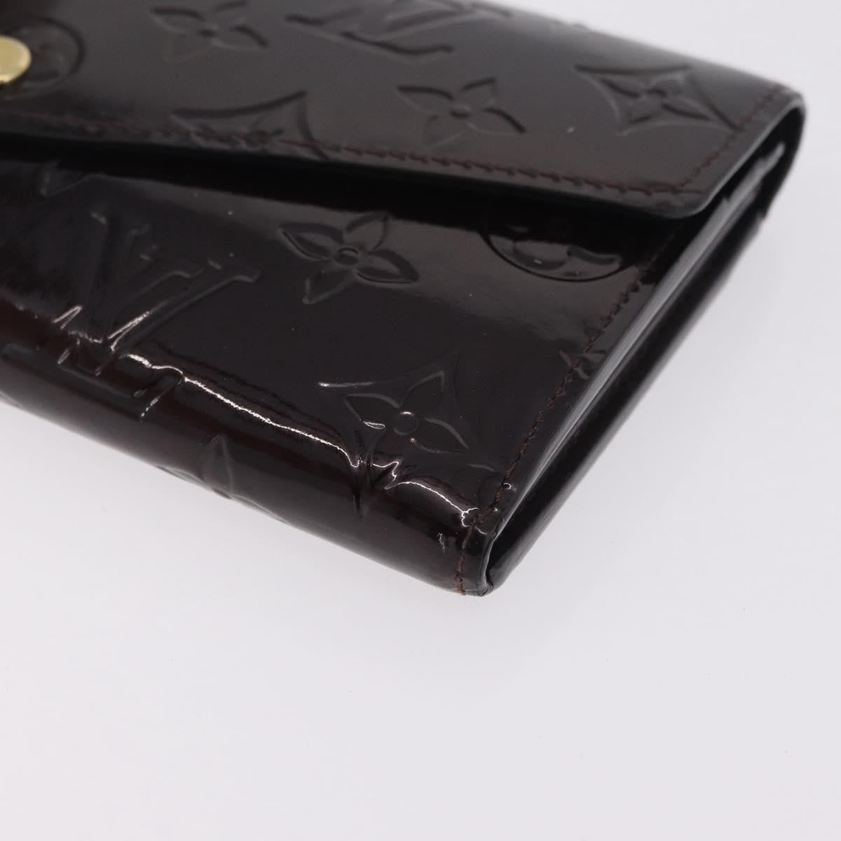 Louis Vuitton Sarah Wallet Nm Monogram Vernis Burgundy Patent_Leather Wallets Accessory (Pre-Owned)