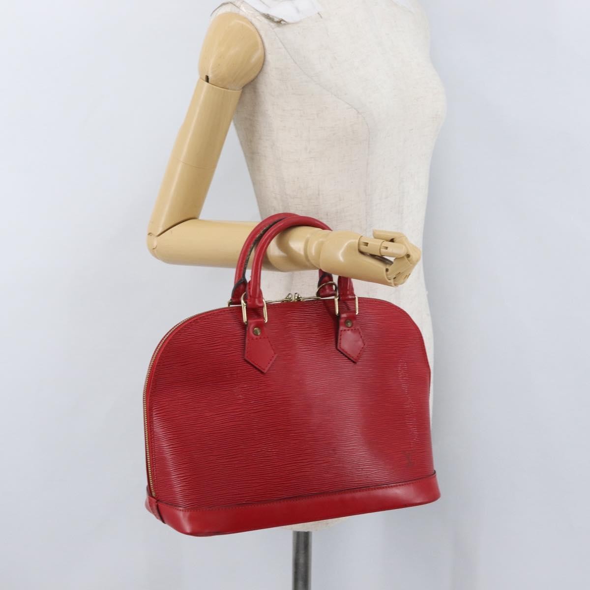 Louis Vuitton Alma Epi Leather Red Leather Handbag (Pre-Owned)
