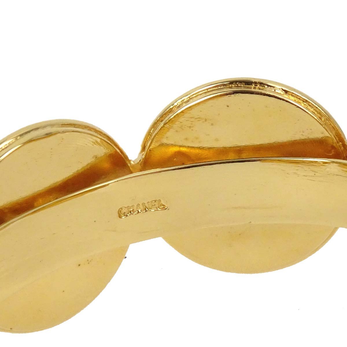 Chanel Vintage Bangle Gold-Plated Gold Gold_Plated Bracelet Jewelry (Pre-Owned)