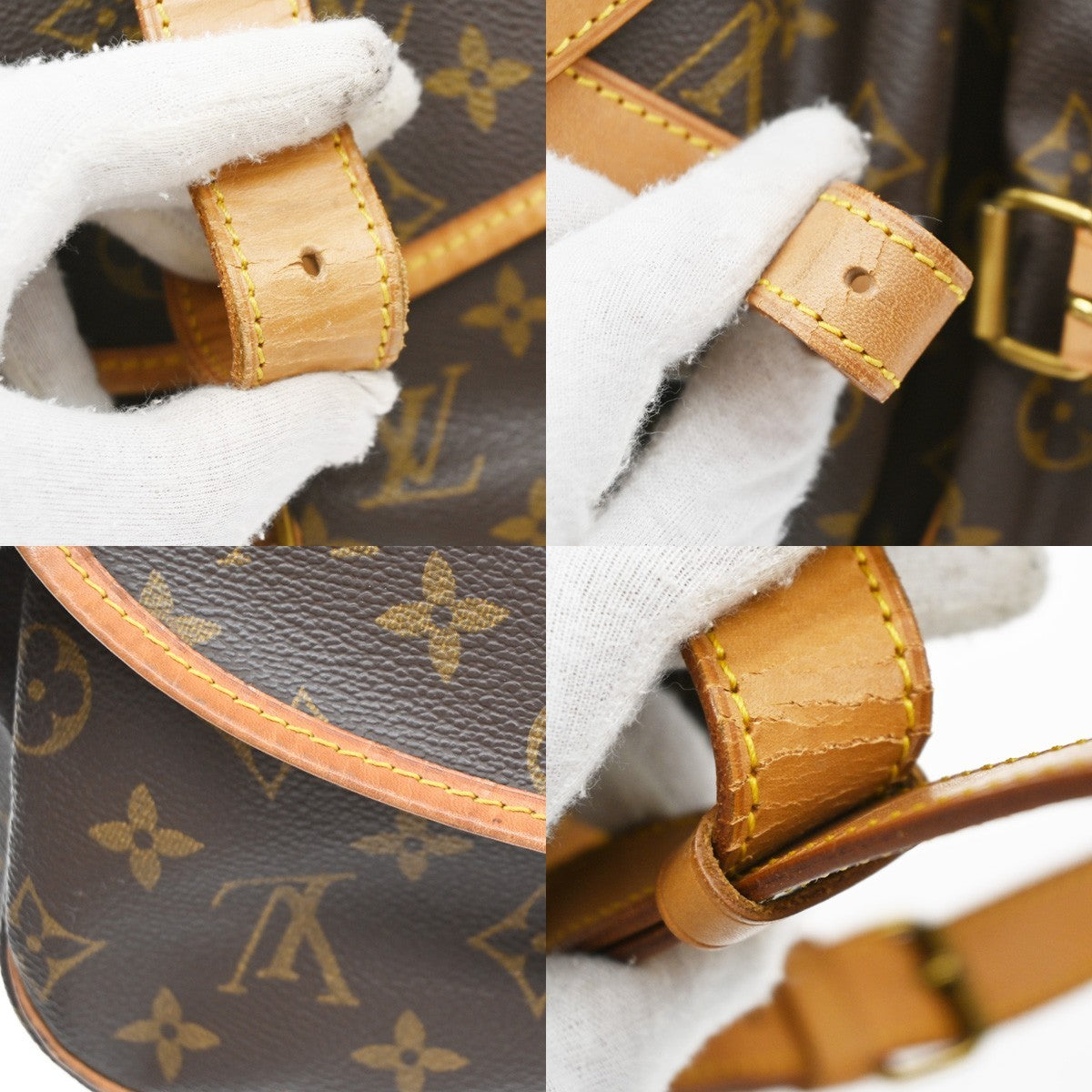 Louis Vuitton Saumur Monogram Canvas Brown Canvas Shoulder Bag Bag (Pre-Owned)