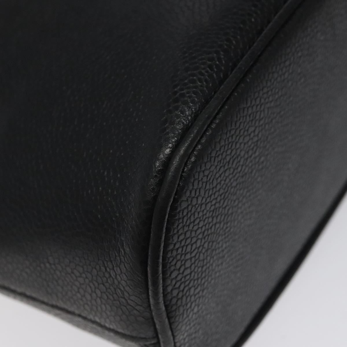 Chanel Vintage Cc Dome Caviar Black Calfskin Handbag (Pre-Owned)