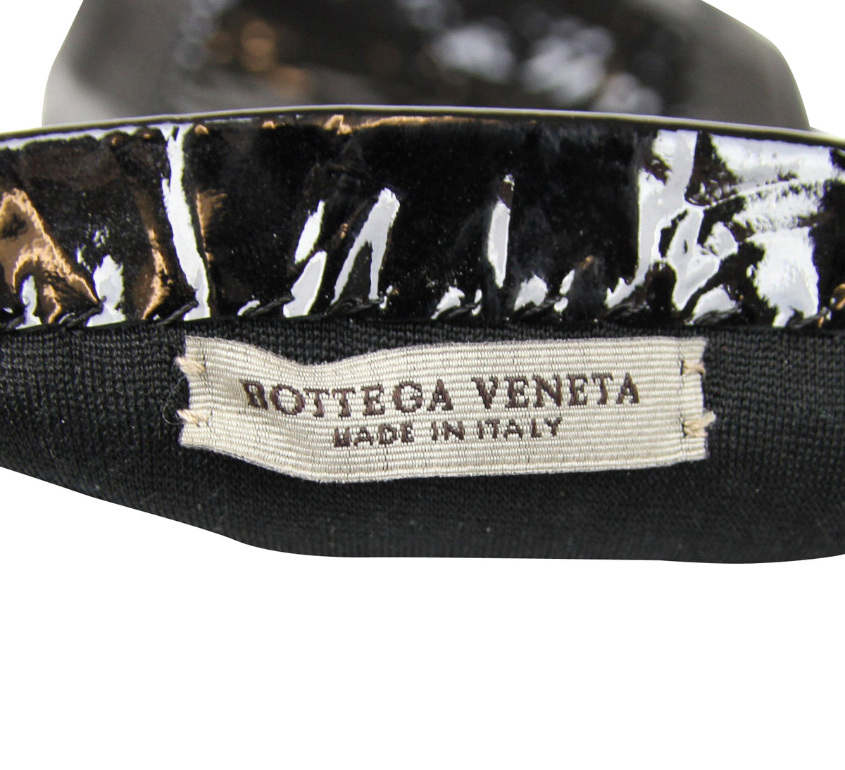Bottega Veneta Women's Black Leather / Patent Leather Long Gloves
