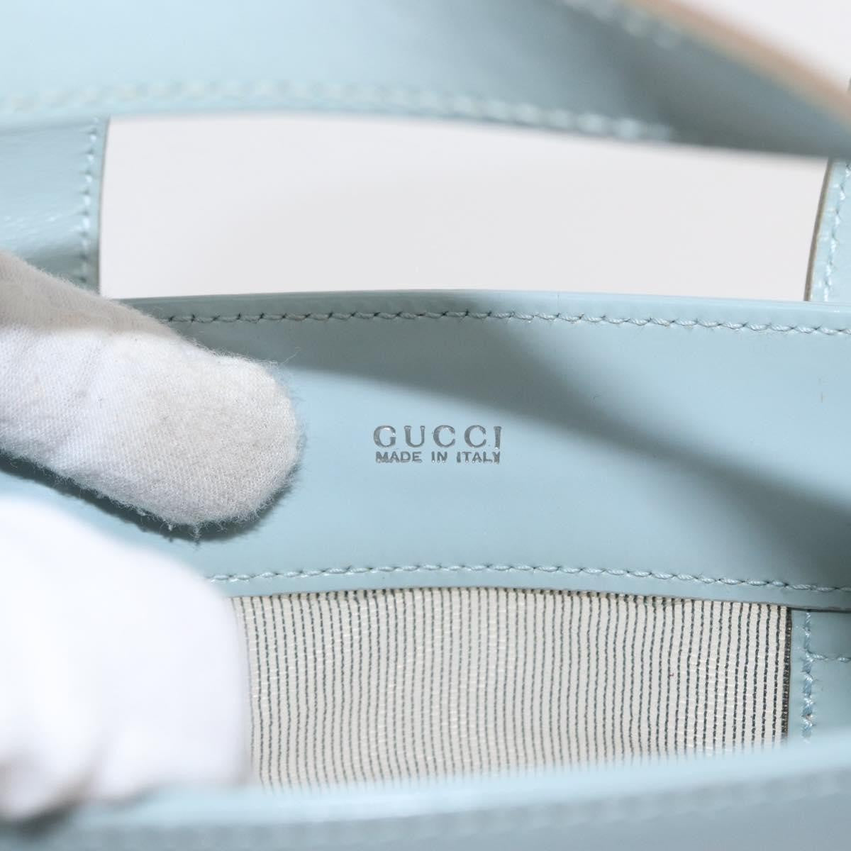 Gucci Vintage Leather Blue Leather Handbag (Pre-Owned)