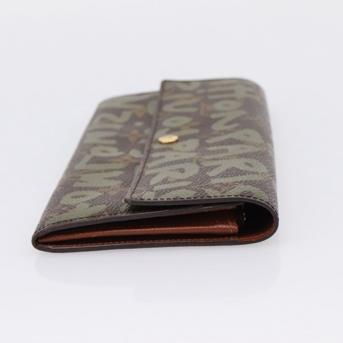 Louis Vuitton Sarah Limited Edition Monogram Graffiti Khaki Canvas Wallets Accessory (Pre-Owned)