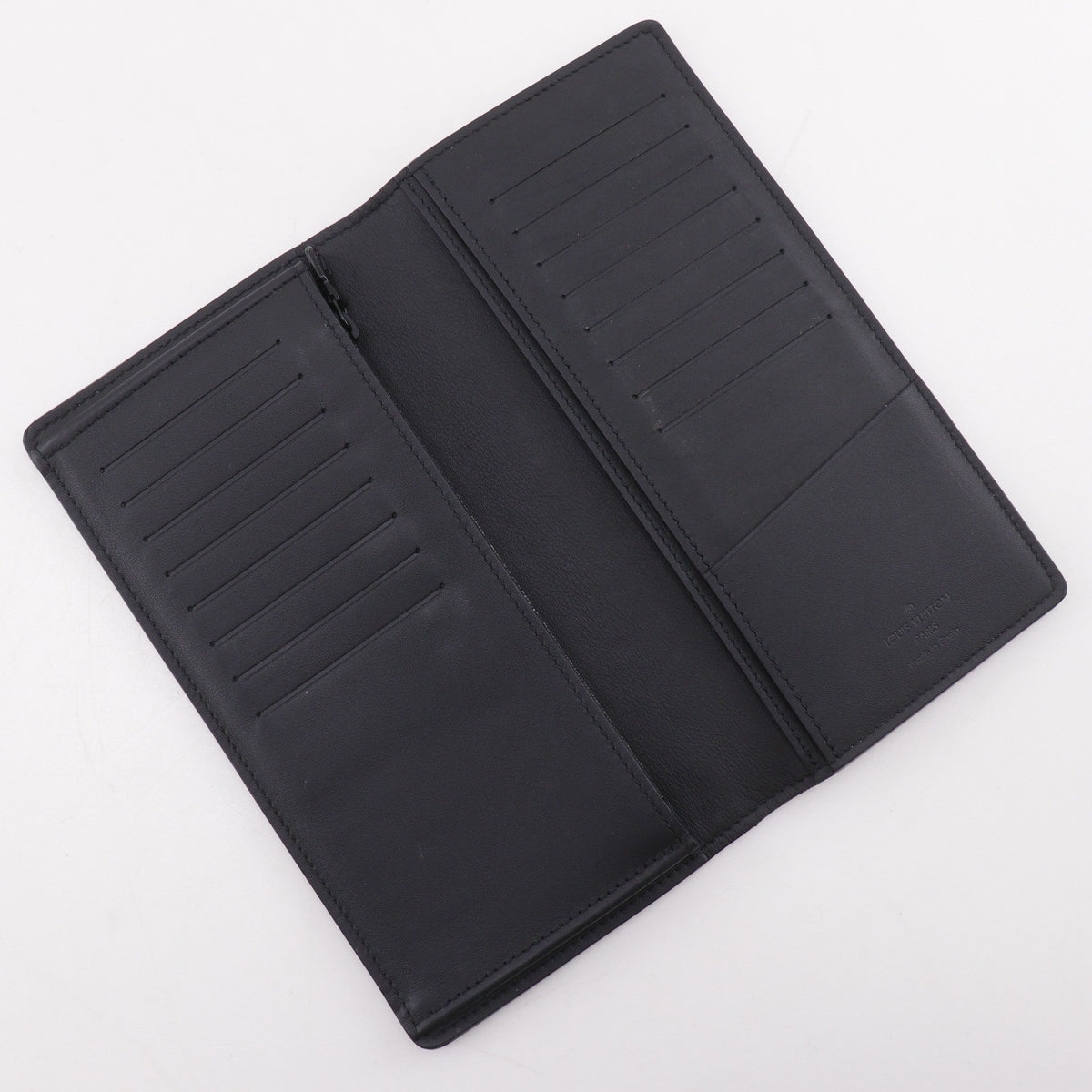 Louis Vuitton Brazza Monogram Shadow Leather Black Leather Wallets Accessory (Pre-Owned)