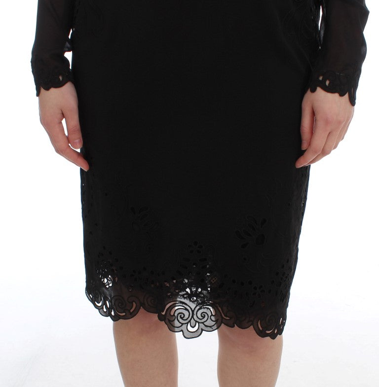 Dolce & Gabbana Black Silk Stretch Sheath Women's Dress