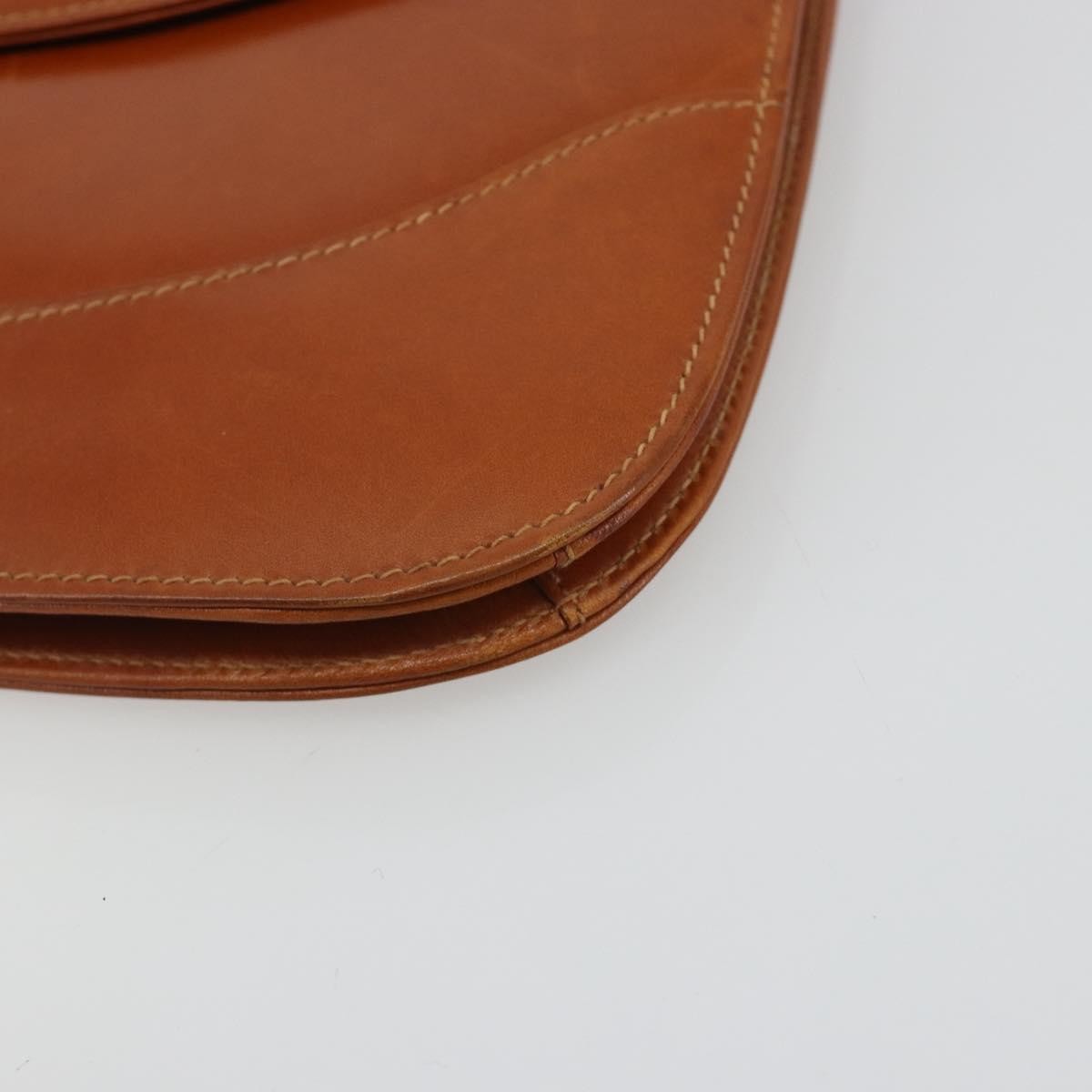 Gucci Vintage Clutch Leather Brown Leather Clutche & Pouche Bag (Pre-Owned)