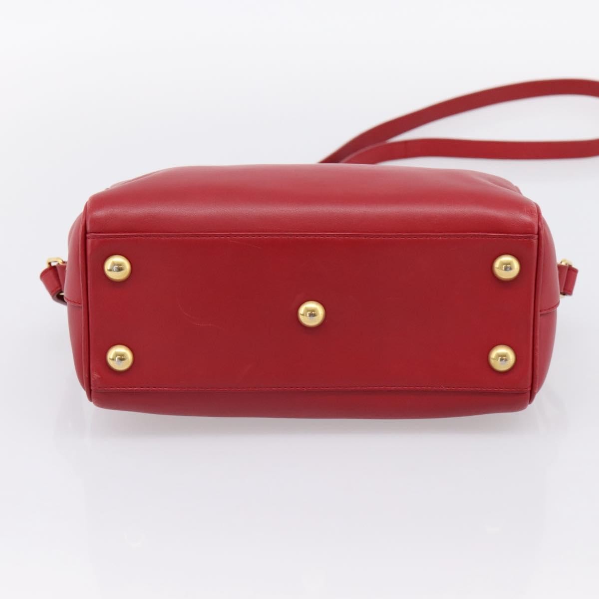 Saint Laurent Classic Baby Duffle Leather Red Leather Handbag (Pre-Owned)
