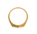 Nialaya Elegant Men's Gold Plated Silver Men's Ring