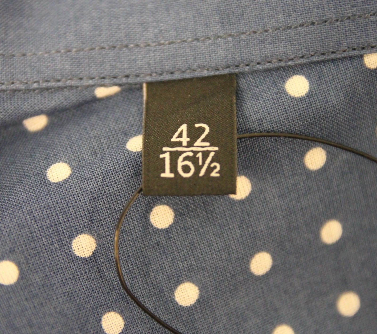 Gucci Men's Skinny Stripes Dots Blue Cotton Short Sleeve Shirt
