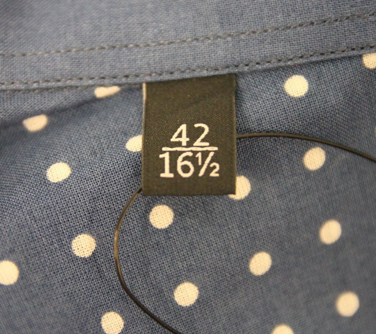 Gucci Men's Skinny Stripes Dots Blue Cotton Short Sleeve Shirt