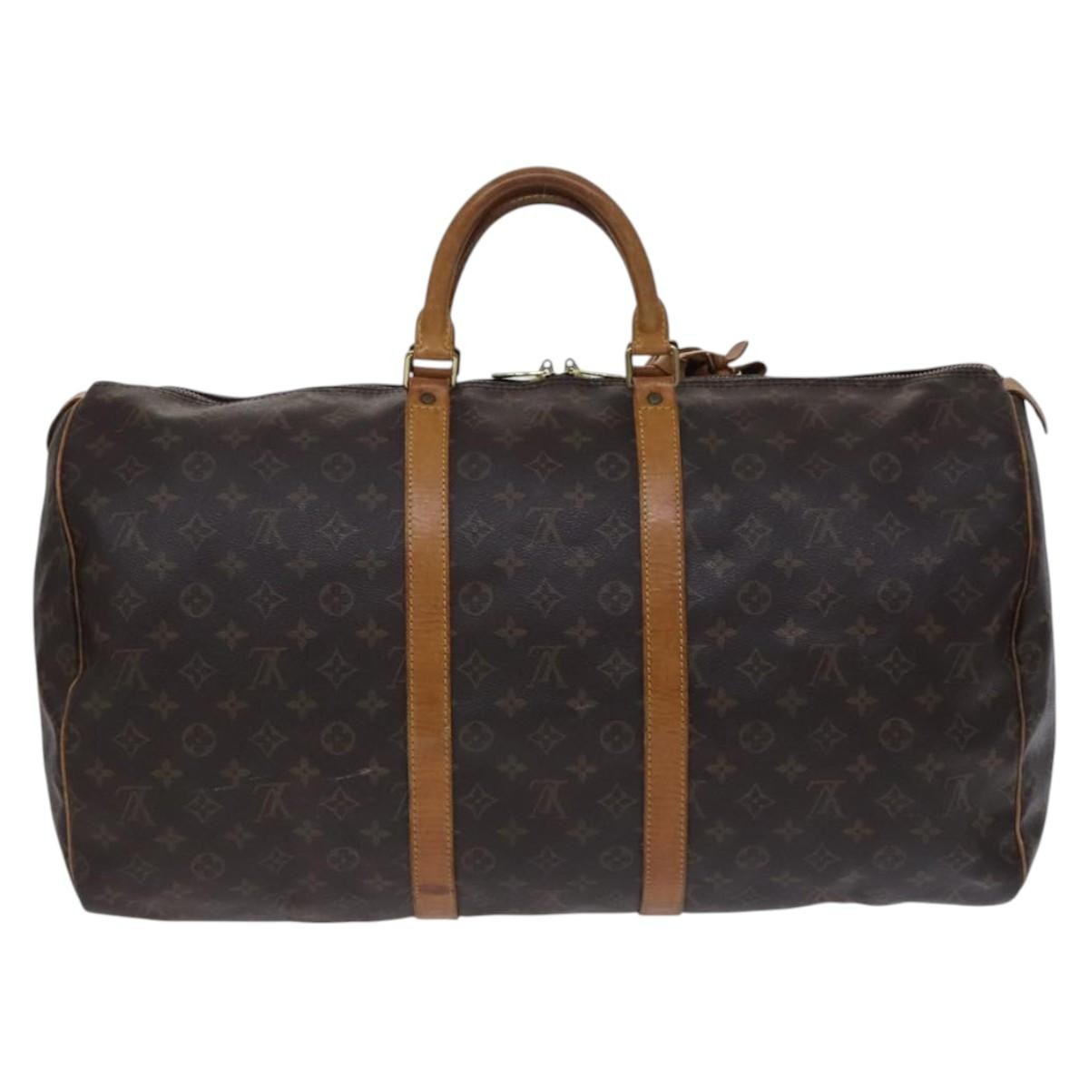 Louis Vuitton Keepall Monogram Canvas Brown Canvas Travel Bag Bag (Pre-Owned)