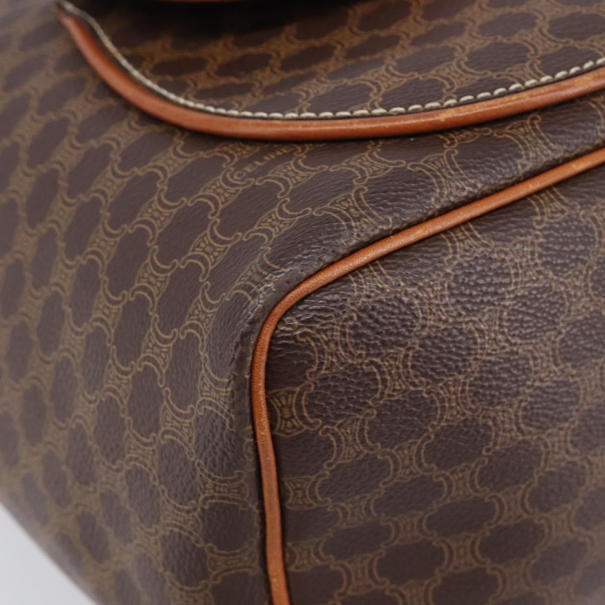 Celine Vintage Macadam Canvas Brown Canvas Backpack Bag (Pre-Owned)