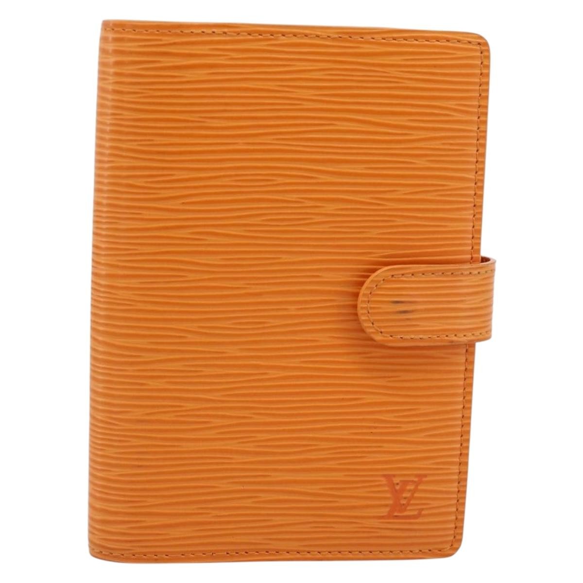 Louis Vuitton Agenda Cover Epi Orange Leather Clutche & Pouche Bag (Pre-Owned)